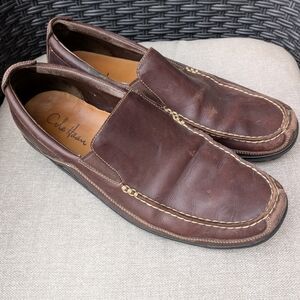 Cole Has leather Men's Brown Slip- Ons Loafers